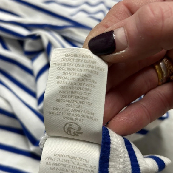 Boden Cotton Stripe Long Sleeve Top Size US14 - Picture 8 of 8